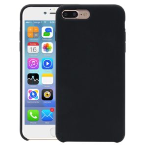 Pure Color Liquid Silicone Case for iPhone 8 Plus & 7 Plus(Black) (OEM)