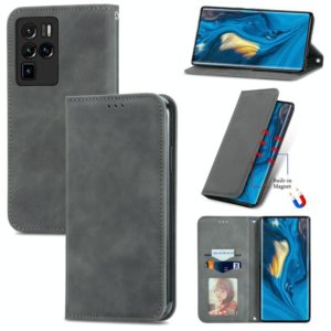 For ZTE Nubia Z30 Pro Retro Skin Feel Business Magnetic Horizontal Flip Leather Case with Holder & Card Slots & Wallet & Photo Frame(Gray) (OEM)