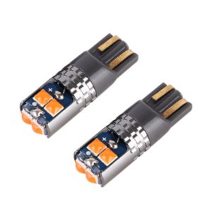 2 PCS T10 / W5W / 168 DC12-24V / 1.8W / 6000K / 140LM Car Clearance Light 4LEDs SMD-3030 Lamp Beads with Decoding & Constant Current (Yellow Light) (OEM)