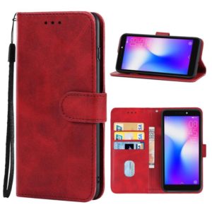 Leather Phone Case For Tecno Pop 2 F(Red) (OEM)
