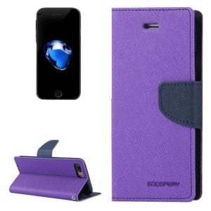 GOOSPERY FANCY DIARY for iPhone 8 Plus & 7 Plus Cross Texture Horizontal Flip Leather Case with Card Slots & Wallet & Holder(Purple) (GOOSPERY) (OEM)