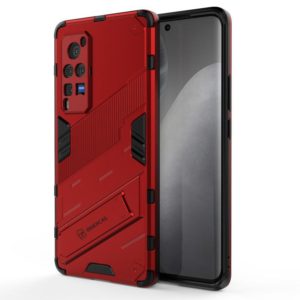 Punk Armor 2 in 1 PC + TPU Shockproof Case with Invisible Holder For vivo X60 Pro(Red) (OEM)
