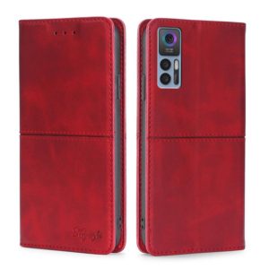 For TCL 30 5G/30+ 5G Cow Texture Magnetic Horizontal Flip Leather Phone Case(Red) (OEM)