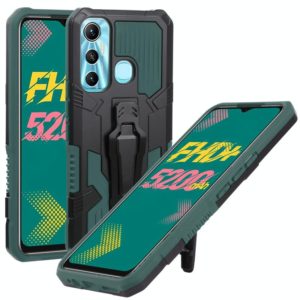 For Infinix Hot 11 Armor Warrior Shockproof PC + TPU Phone Case(Green) (OEM)