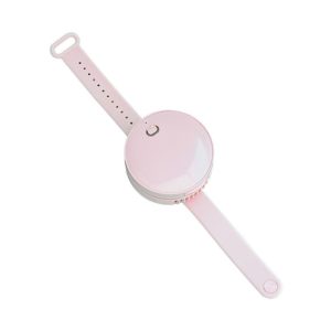 G3 Portable Outdoor Kids USB Mini Mirror Leafless Watch Fan(Pink) (OEM)