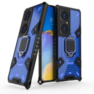 For Huawei P50 Pro Space PC+TPU Shockproof Case with Ring Holder(Blue) (OEM)