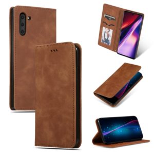 Retro Skin Feel Business Magnetic Horizontal Flip Leather Case for Galaxy Note 10(Brown) (OEM)