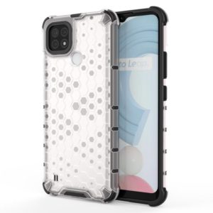 For OPPO Realme C21 Shockproof Honeycomb PC + TPU Case(White) (OEM)