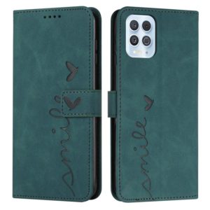 For Motorola Edge S Skin Feel Heart Pattern Leather Phone Case(Green) (OEM)
