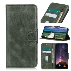 For Motorola Moto E40/E20/E30 Mirren Crazy Horse Texture Horizontal Flip Leather Phone Case(Dark Green) (OEM)