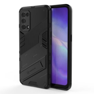 For OPPO Reno5 5G Punk Armor 2 in 1 PC + TPU Shockproof Case with Invisible Holder(Black) (OEM)