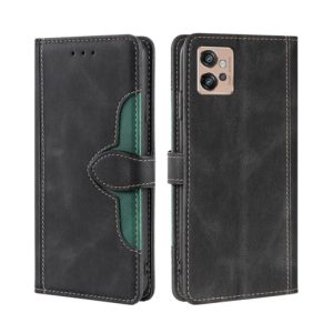 For Motorola Moto G32 4G Skin Feel Magnetic Buckle Leather Phone Case(Black) (OEM)