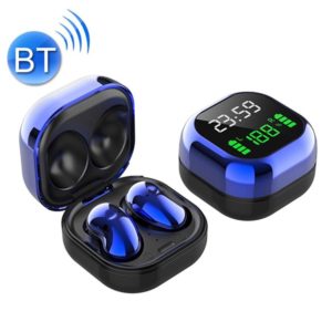 S6 Plus Bluetooth 5.0 TWS Touch Digital Display Mini Clock True Wireless Bluetooth Earphone with Charging Box(Blue) (OEM)
