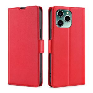 For Honor 60 SE Ultra-thin Voltage Side Buckle Flip Leather Case(Red) (OEM)