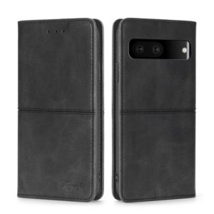 For Google Pixel 7 5G Cow Texture Magnetic Horizontal Flip Leather Phone Case(Black) (OEM)