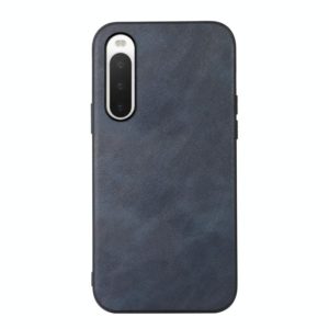 For Sony Xperia 10 IV Cowhide Texture PU Phone Case(Blue) (OEM)