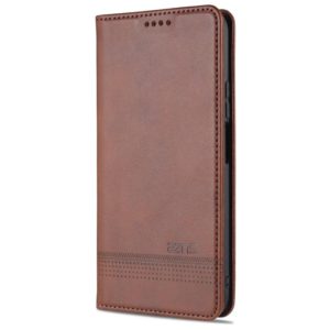 For vivo Y52s AZNS Magnetic Calf Texture Horizontal Flip Leather Case with Card Slots & Holder & Wallet(Dark Brown) (AZNS) (OEM)