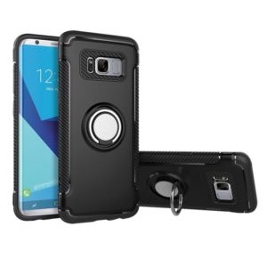 For Galaxy S8 Phone Ring Armor TPU + PC 360 Degrees Rotation Magnetic Phone Ring Stent Combination Case(Black) (OEM)