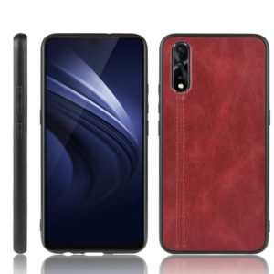 For Vivo S1/iQOO Neo/Y7s Shockproof Sewing Cow Pattern Skin PC + PU + TPU Case(Red) (OEM)