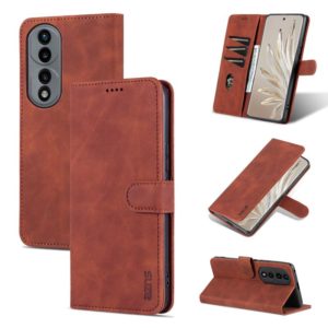 For Honor 70 AZNS Skin Feel Calf Texture Flip Leather Phone Case(Brown) (OEM)