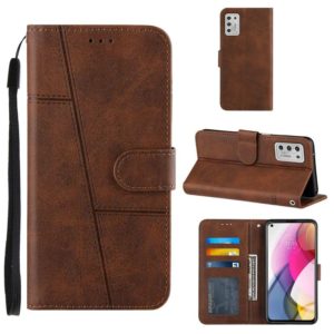 For Motorola Moto G Stylus 2021 Stitching Calf Texture Buckle Leather Phone Case(Brown) (OEM)