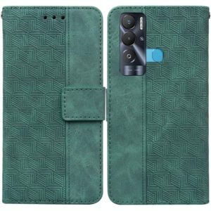 For Tecno Pova Neo LE6 Geometric Embossed Leather Phone Case(Green) (OEM)
