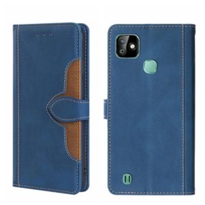 For Infinix Smart HD 2021 X612 Skin Feel Straw Hat Magnetic Buckle Leather Phone Case(Blue) (OEM)