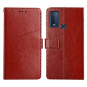 For Wiko Power U30 Y Stitching Horizontal Flip Leather Phone Case(Brown) (OEM)