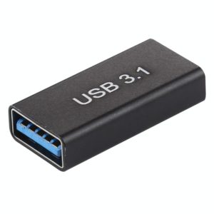 Type-C / USB-C Female to USB 3.0 Female Aluminium Alloy Adapter (Black) (OEM)