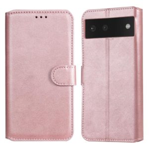 Classic Calf Texture PU + TPU Horizontal Flip Leather Case with Holder & Card Slots & Wallet For Google Pixel 6(Rose Gold) (OEM)