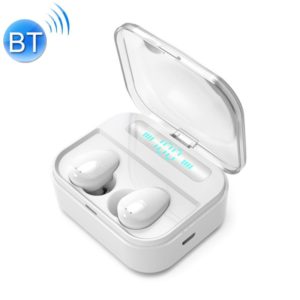 X7 TWS V5.0 Binaural Wireless Stereo Bluetooth Headset with Charging Case and Digital Display(White) (OEM)