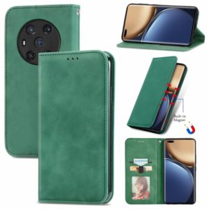 For Honor Magic3 Retro Skin Feel Magnetic Horizontal Flip Leather Phone Case(Green) (OEM)
