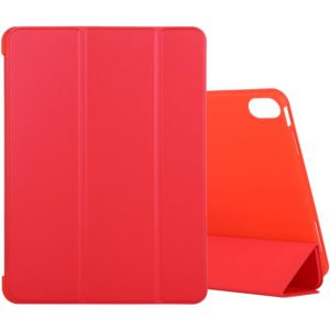 For iPad Air 2022 / 2020 10.9 Silicone 3-Folding Full Coverage Leather Case(Red) (OEM)