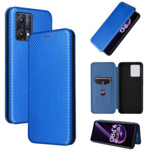 For OnePlus Nord CE 2 Lite 5G Carbon Fiber Texture Flip Leather Phone Case(Blue) (OEM)