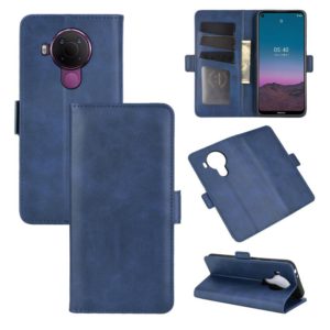 For Nokia 5.4 Dual-side Magnetic Buckle Horizontal Flip Leather Case with Holder & Card Slots & Wallet(Dark Blue) (OEM)