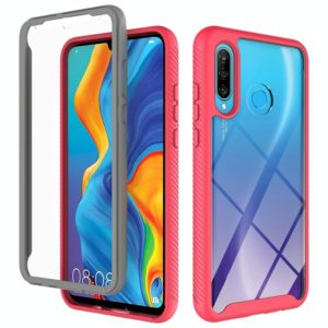 For Huawei P30 Lite Starry Sky Solid Color Series Shockproof PC + TPU Protective Case(Red) (OEM)
