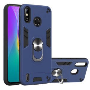 For Infinix X653 / Smart 4 Armour Series PC + TPU Protective Case with Ring Holder(Royal Blue) (idewei) (OEM)
