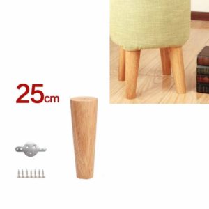 Solid Wood Sofa Foot Table Leg Cabinet Foot Furniture Chair Heightening Pad, Size:25 cm, Style:Vertical(Wood Color) (OEM)