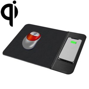 OJD-36 QI Standard 10W Lighting Wireless Charger Rubber Mouse Pad, Size: 26.2 x 19.8 x 0.65cm (Black) (OEM)
