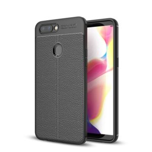 For OPPO R11s Litchi Texture TPU Protective Case(Black) (OEM)