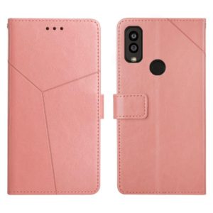 For Kyocera Android One S9 Y Stitching Horizontal Flip Leather Phone Case(Rose Gold) (OEM)