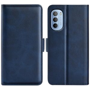 For Motorola Moto G31 4G Dual-side Magnetic Buckle Leather Phone Case(Dark Blue) (OEM)