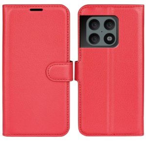 For OnePlus 10 Pro 5G Litchi Texture Horizontal Flip Protective Case with Holder & Card Slots & Wallet(Red) (OEM)