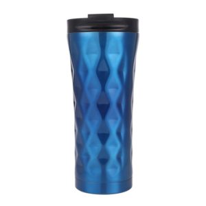 500ml Irregular Double Layer 304 Stainless Steel Thermos Cup (Dark Blue) (OEM)