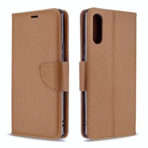 For Sony Xperia L4 Litchi Texture Pure Color Horizontal Flip PU Leather Case with Holder & Card Slots & Wallet & Lanyard(Brown) (OEM)