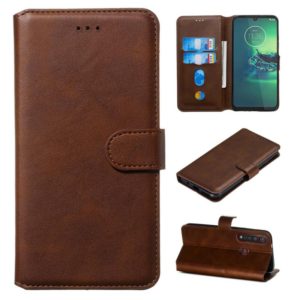 For Motorola Moto G8 Plus Classic Calf Texture Horizontal Flip PU Leather Case, with Holder & Card Slots & Wallet(Brown) (OEM)