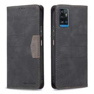 For ZTE Blade A71 Magnetic Splicing Leather Phone Case(Black) (OEM)