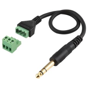6.35mm Male to 3 Pin Pluggable Terminals Solder-free Connector Solderless Connection Adapter Cable, Length: 30cm (OEM)