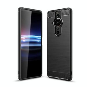 For Sony Xperia Pro-I Brushed Carbon Fiber Texture TPU Phone Case(Black) (OEM)