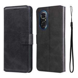 For Honor 50 SE / Huawei Nova 9 SE JUNSUNMAY Calf Texture Leather Phone Case(Black) (JUNSUNMAY) (OEM)